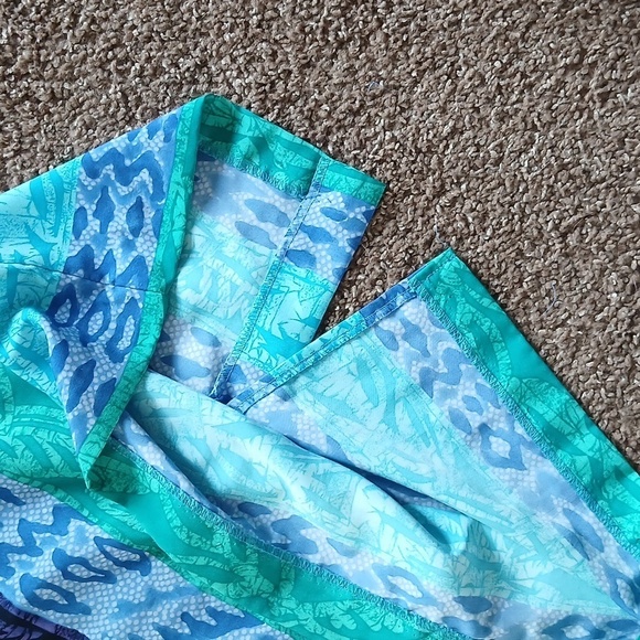 Kathie Lee collection blue multi pattern midi tank dress size 10 - Picture 13 of 16